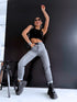 MOM FIT džinsa bikses "SILVER CITY" DJ2687 - PELĒKAS PRE-ORDER